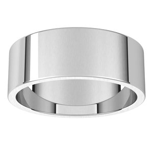 14K White 7 mm Flat Band - BN & CO JEWELRY