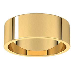 14K Yellow 7 mm Flat Band - BN & CO JEWELRY