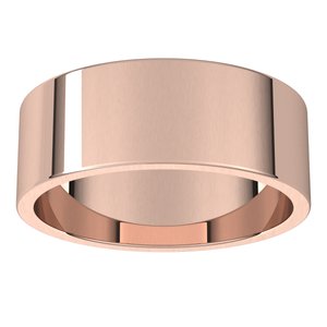 14K Rose 7 mm Flat Band - BN & CO JEWELRY