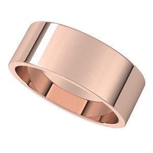 14K Rose 7 mm Flat Band - BN & CO JEWELRY