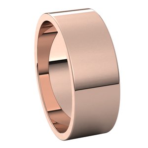14K Rose 7 mm Flat Band - BN & CO JEWELRY
