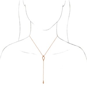 14K Rose Geometric Y 16-18" Necklace - BN & CO JEWELRY