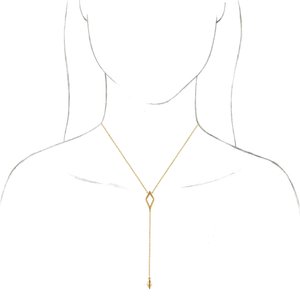 14K Yellow Geometric Y 16-18" Necklace - BN & CO JEWELRY