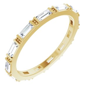 14K Yellow 5/8 CTW Natural Diamond Eternity Band Size 7 - BN & CO JEWELRY