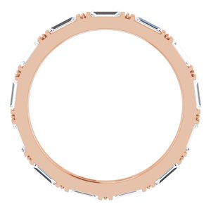 14K Rose 5/8 CTW Natural Diamond Eternity Band Size 7 - BN & CO JEWELRY