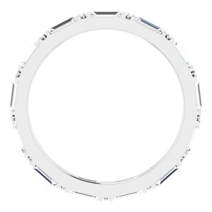 Platinum 3/4 CTW Natural Diamond Eternity Band Size 4.5 - BN & CO JEWELRY