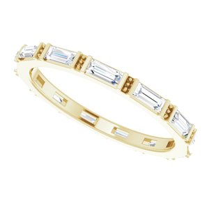 14K Yellow 5/8 CTW Natural Diamond Eternity Band Size 7 - BN & CO JEWELRY