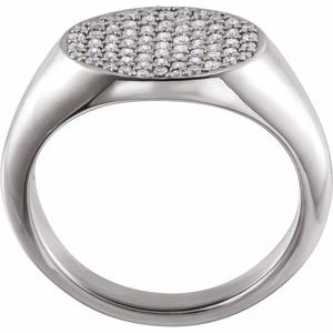 14K White 1/4 CTW Diamond PavÃ© Ring Size 3 - BN & CO JEWELRY