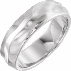 Platinum 6 mm Textured Band Size 10 - BN & CO JEWELRY