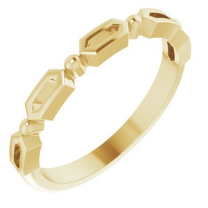 14K Yellow Stackable Geometric Ring - BN & CO JEWELRY