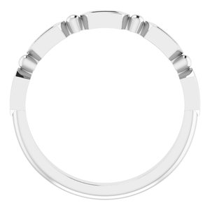 14K White Stackable Geometric Ring - BN & CO JEWELRY