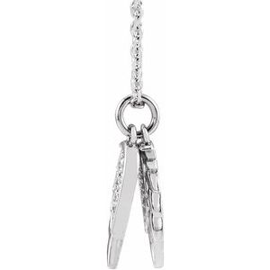 Sterling Silver .03 CTW Natural Diamond Angel Wings 16-18" Necklace - BN & CO JEWELRY