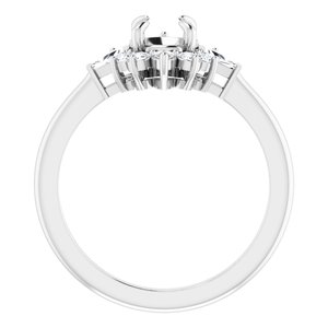 14K White 5.8 mm Round 3/8 - BN & CO JEWELRY