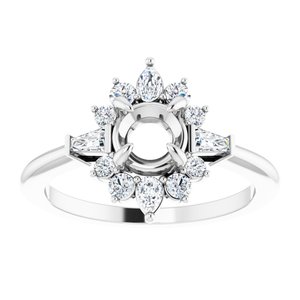 14K White 5.8 mm Round 3/8 - BN & CO JEWELRY