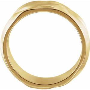 14K Yellow 6 mm Textured Band Size 7.5 - BN & CO JEWELRY