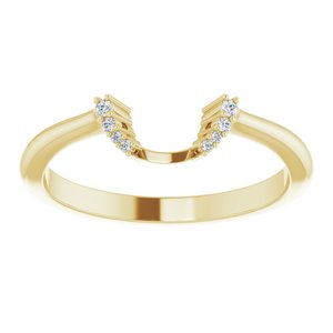 14K Yellow .03 CTW Natural Diamond Matching Band - BN & CO JEWELRY