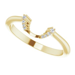 14K Yellow .03 CTW Natural Diamond Matching Band - BN & CO JEWELRY