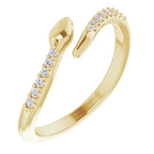 14K Yellow .08 CTW Diamond Snake Bypass Ring - BN & CO JEWELRY