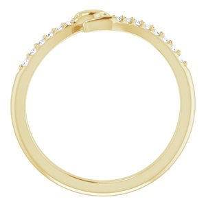 14K Yellow .08 CTW Diamond Snake Bypass Ring - BN & CO JEWELRY