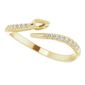 14K Yellow .08 CTW Diamond Snake Bypass Ring - BN & CO JEWELRY