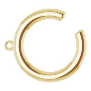 14K Yellow 14 mm Ear Cuff with Jump Ring - BN & CO JEWELRY