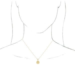 14K Yellow .01 CT Natural Diamond Starburst 16-18" Necklace - BN & CO JEWELRY