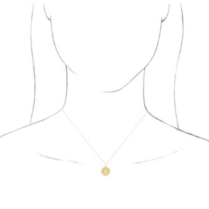 14K Yellow Starburst Disc 16-18" Necklace - BN & CO JEWELRY