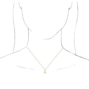 14K Yellow Initial A Dangle 18" Necklace - BN & CO JEWELRY