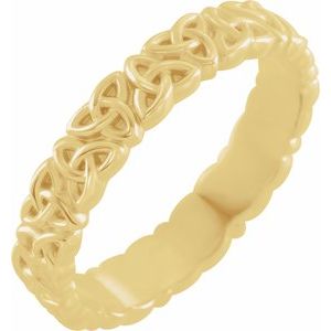 10K Yellow 4 mm Celtic-Inspired Band Size 7.5 - BN & CO JEWELRY