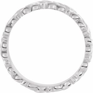 14K White 4 mm Celtic-Inspired Band Size 8 - BN & CO JEWELRY