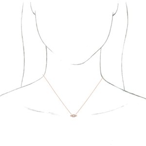 14K Rose 1/6 CTW Natural Diamond Geometric 18" Necklace - BN & CO JEWELRY