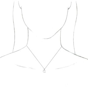 Sterling Silver Initial G Dangle 16" Necklace - BN & CO JEWELRY