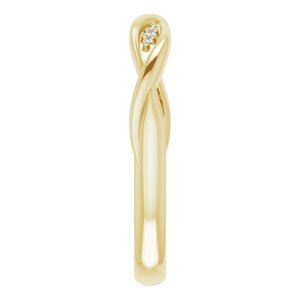 14K Yellow .02 CTW Diamond Stackable Twisted Ring - BN & CO JEWELRY