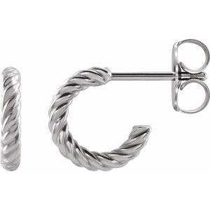 Sterling Silver 9 mm Rope Hoop Earrings - BN & CO JEWELRY
