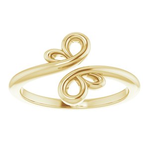 14K Yellow Freeform Bypass Ring - BN & CO JEWELRY