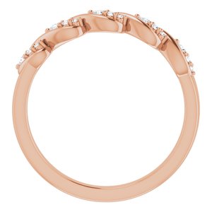 14K Rose 1/10 CTW Natural Diamond Anniversary Band - BN & CO JEWELRY