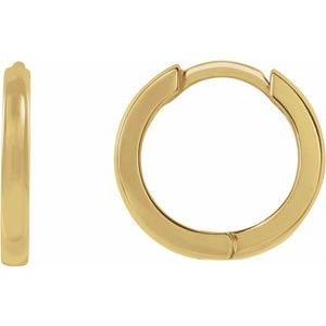 14K Yellow 10 mm Huggie Hoop Earrings - BN & CO JEWELRY