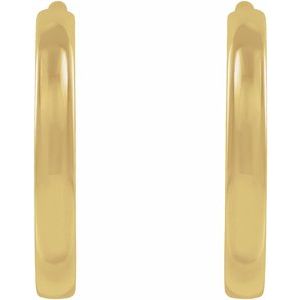 14K Yellow 10 mm Huggie Hoop Earrings - BN & CO JEWELRY