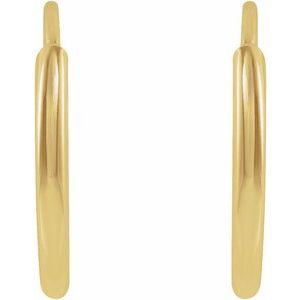 14K Yellow 10 mm Flexible Endless Huggie Earrings - BN & CO JEWELRY