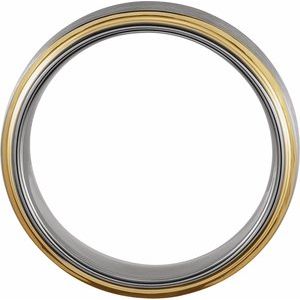 18K Yellow Gold PVD Tungsten 5 mm Size 11 Band - BN & CO JEWELRY