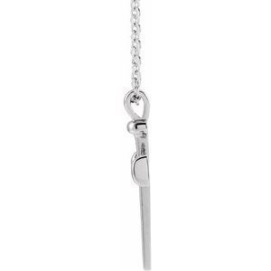 Sterling Silver Nail Cross 24" Necklace - BN & CO JEWELRY