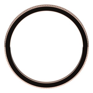 14K Rose 2 mm Milgrain Flat Band Size 7 - BN & CO JEWELRY