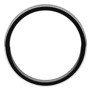 10K White 2.5 mm Milgrain Flat Band Size 6.5 - BN & CO JEWELRY