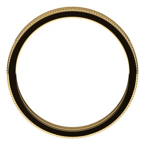 14K Yellow 3 mm Milgrain Flat Band Size 5.5 - BN & CO JEWELRY