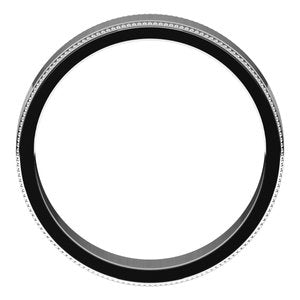 14K White 5 mm Milgrain Flat Band Size 9.5 - BN & CO JEWELRY