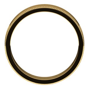 14K Yellow 5 mm Milgrain Flat Band Size 13 - BN & CO JEWELRY