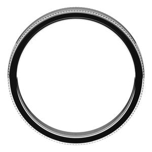 Platinum 4 mm Milgrain Flat Band Size 9 - BN & CO JEWELRY