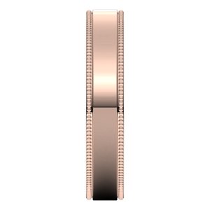 14K Rose 4 mm Milgrain Flat Band Size 9 - BN & CO JEWELRY