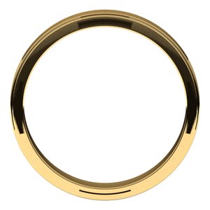14K Yellow 4 mm Milgrain Flat with Edge Band Size 6.5 - BN & CO JEWELRY