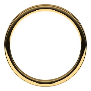 14K Yellow 3 mm Milgrain Flat with Edge Band Size 6.5 - BN & CO JEWELRY